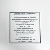 Batman 30th Anniversary Plaque | Signed by Adam West | Limited Numbered Edition