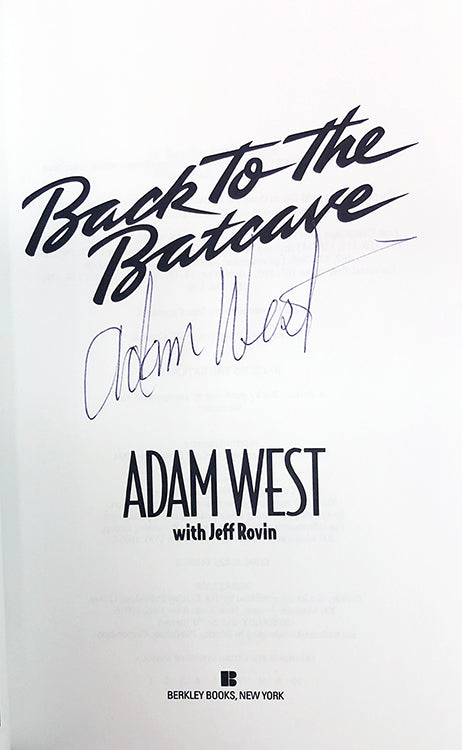 SIGNED Adam deals West Back to the Batcave Batman DC Book Collectible Autograph