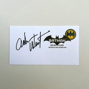 Batman 75th Anniversary Stamps First Day of Issue Envelope | Signed by Adam West