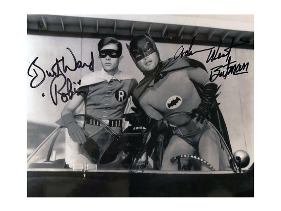 Batman & Robin in the Batboat | Double Autograph