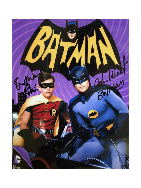 Batman & Robin Purple Swirl | Double Autograph