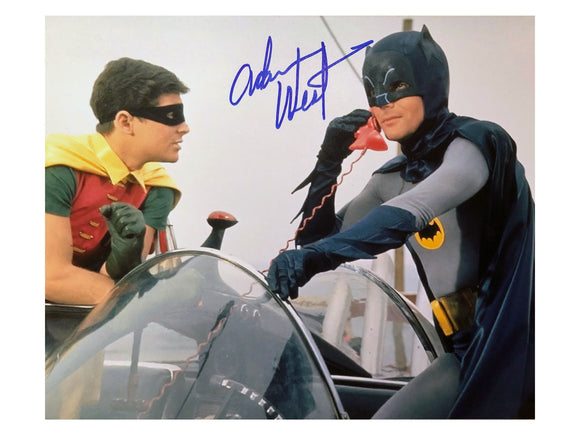 Batman & Robin on Phone | Signed by Adam West