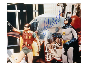 Batman & Robin with Batcopter | Signed by Adam West